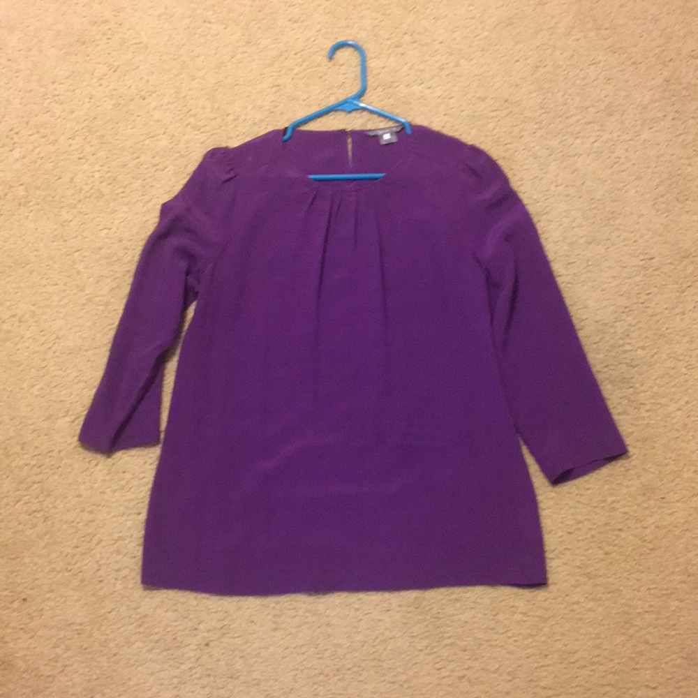 Purple Tegan silk top.